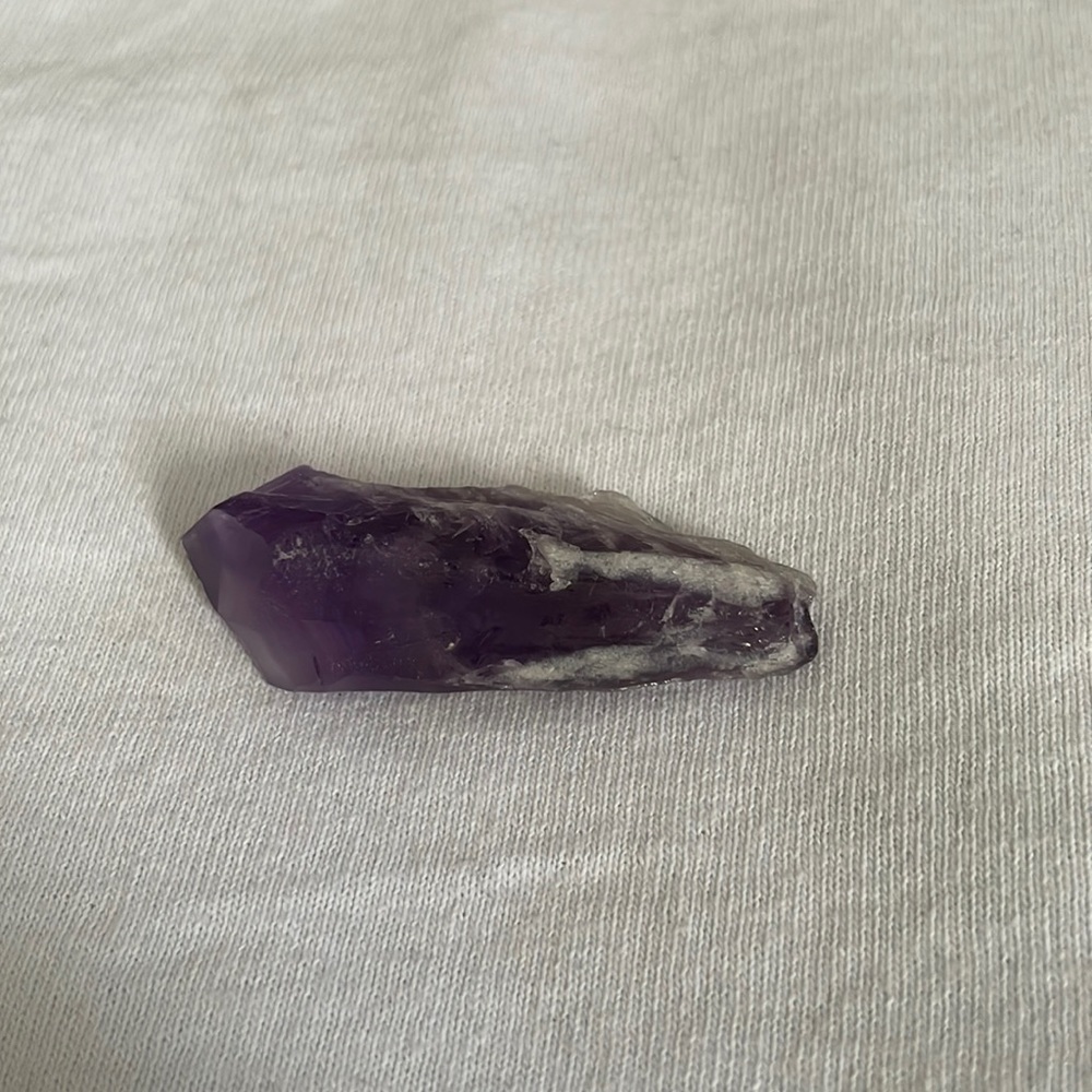 Natural amethyst crystal shard